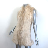 Graham & Spencer Rabbit Fur Vest Ivory Size Small