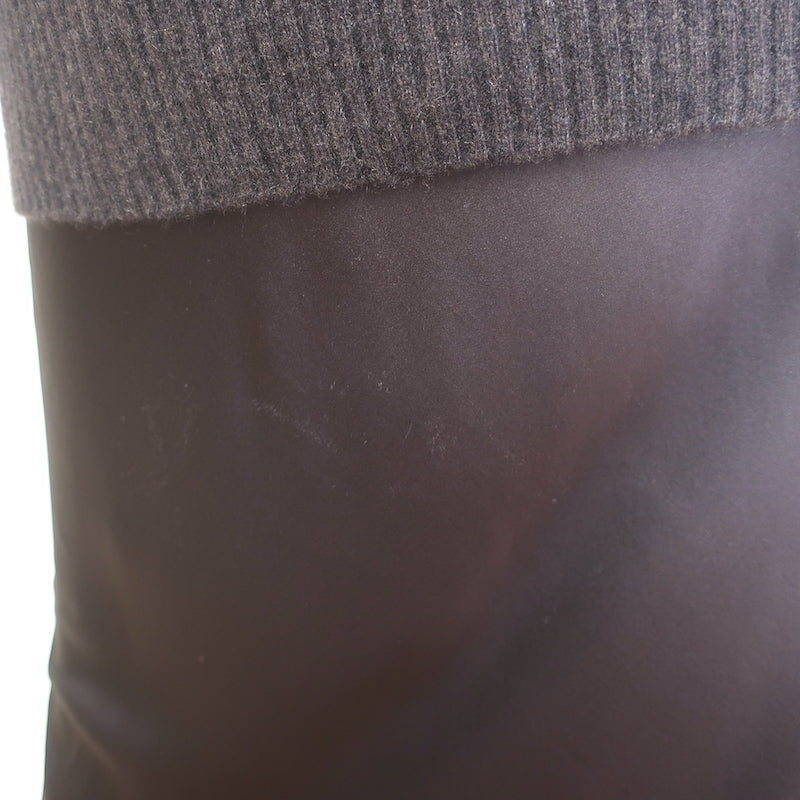 Christopher Esber cashmere and satin maxi dress in brown, size XS, authentic pre-owned designer piece