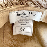 Christian Dior Rasta Bucket Hat Tan Trotter Canvas Size 57