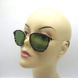 Barton Perreira Courtier Aviator Sunglasses Tortoise/Gold/Green