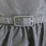 Valentino Lace-Trim Taffeta Belted Flared Trench Coat Black Silk-Blend Size 8