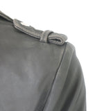 IRO Luigaspe Double-Zip Leather Biker Jacket Gray Size 38