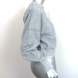Isabel Marant Etoile Flocked Logo Sweatshirt Heather Gray Cotton-Blend Size 38