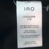 IRO Luigaspe Double-Zip Leather Biker Jacket Gray Size 38