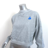 Isabel Marant Etoile Flocked Logo Sweatshirt Heather Gray Cotton-Blend Size 38