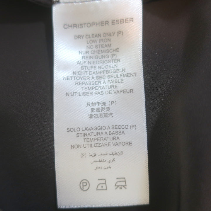 Christopher Esber brown cashmere and satin maxi dress, pre-owned, size XS