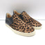 Christian Louboutin Master Key Slip-On Sneakers Leopard Print Calf Hair Size 36