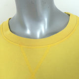 Loewe Anagram logo-embroidered crewneck sweatshirt in yellow, pre-owned authentic luxury piece, size Large
