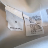 Brunello Cucinelli Monili-Trim Popover Blouse Cream Stretch Silk Size Small