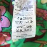 Tory Burch Kaftan Maxi Dress Green Folk Art Print Cotton-Silk Size Extra Small