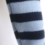 KULE The Marvin Striped Cashmere Crewneck Sweater Blue Size Small