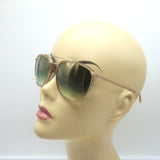 Barton Perreira Lafayette Mirrored Aviator Sunglasses Champagne/Green