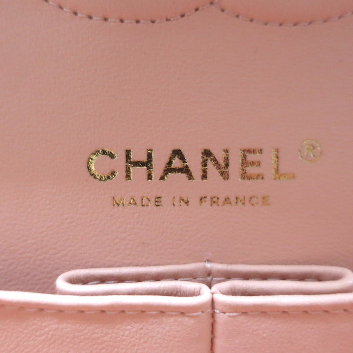 Chanel Medium Double Flap Bag Pink Quilted Lambskin Leather NEW