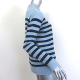 KULE The Marvin Striped Cashmere Crewneck Sweater Blue Size Small