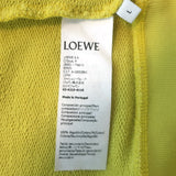 Authentic Loewe Anagram logo-embroidered crewneck sweatshirt in yellow, pre-owned luxury piece with light wear.
