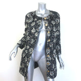 Chanel 2018 Resort Paris-Greece Jacquard Tweed Owl-Button Coat Black Size 38