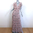 Proenza Schouler Pleated Maxi Dress Light Pink Printed Crepe Size 2 NEW