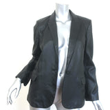 Zadig & Voltaire Victor Leather Blazer Black Size Large One-Button Jacket