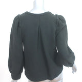 G. Label by goop Torres Puff Sleeve Sweatshirt Black Size Small