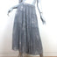 Co Tiered Midi Skirt Gray Floral Print Silk Chiffon Size Small