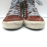 Golden Goose Slide Striped High Top Sneakers Burgundy Suede Size 36