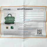 Celine Micro Luggage Tote Green Leather