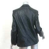 Zadig & Voltaire Victor Leather Blazer Black Size Large One-Button Jacket