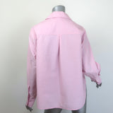 Authentic Loewe button-down shirt in pink poplin with Anagram logo embroidery — pre-owned, gently worn luxury size 36