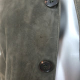 Ralph Lauren Purple Label Suede-Front Cashmere Jacket Olive Size Medium