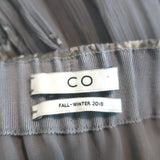 Co Tiered Midi Skirt Gray Floral Print Silk Chiffon Size Small