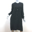 Mona Thalheimer Shirtdress Black Silk Size Extra Small Long Sleeve Tunic NEW