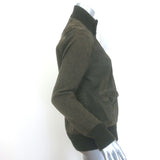 Ralph Lauren Purple Label Suede-Front Cashmere Jacket Olive Size Medium