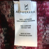 Altuzarra Cashmere Fair Isle Cardigan Cranberry Size Extra Small Belted Sweater