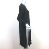 Mona Thalheimer Shirtdress Black Silk Size Extra Small Long Sleeve Tunic NEW