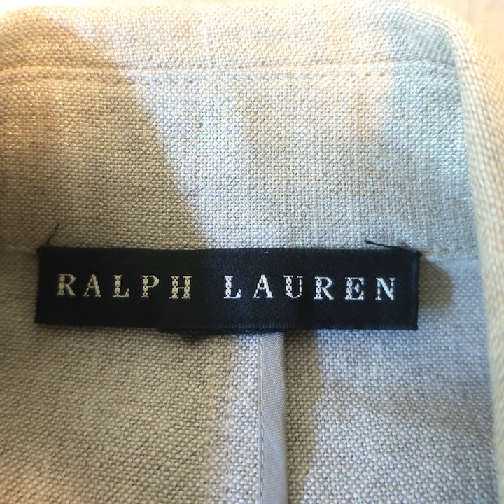 Ralph Lauren Black Label Safari Jacket Beige Linen Size 6