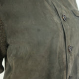 Ralph Lauren Purple Label Suede-Front Cashmere Jacket Olive Size Medium