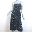 Vince Midi Dress Navy Floral Print Crinkled Crepe Size 0