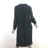 Mona Thalheimer Shirtdress Black Silk Size Extra Small Long Sleeve Tunic NEW