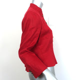 Lauren Ralph Lauren Victorian Jacket Red Linen Size 6
