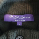 Ralph Lauren Purple Label Suede-Front Cashmere Jacket Olive Size Medium