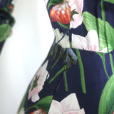 Borgo de Nor Belted Shirtdress Floral Print Cotton Size UK 8/US 4 Long Sleeve Midi Dress