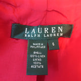 Lauren Ralph Lauren Victorian Jacket Red Linen Size 6
