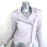 IRO Ashville Leather Moto Jacket Lavender Size 36