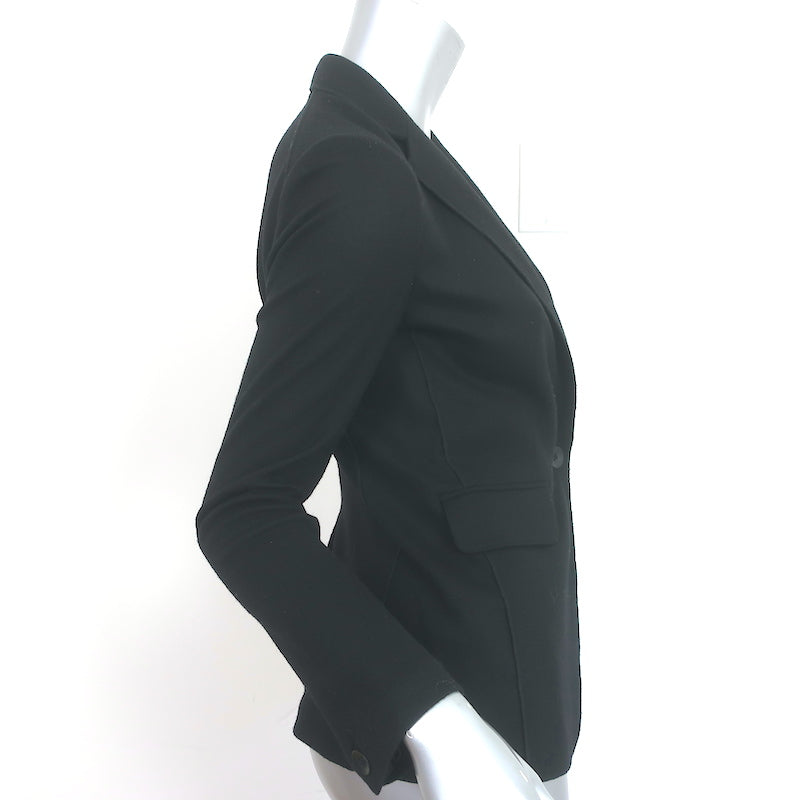 Rag &amp; Bone Blazer Black Soft Wool Knit Size 00 One-Button Jacket