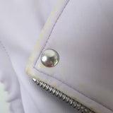 IRO Ashville Leather Moto Jacket Lavender Size 36