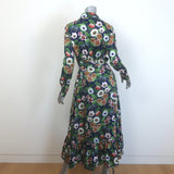 Borgo de Nor Belted Shirtdress Floral Print Cotton Size UK 8/US 4 Long Sleeve Midi Dress