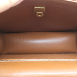 Chanel 23A Small Chain Frame Flap Bag Gold Brown Quilted Caviar Leather NEW