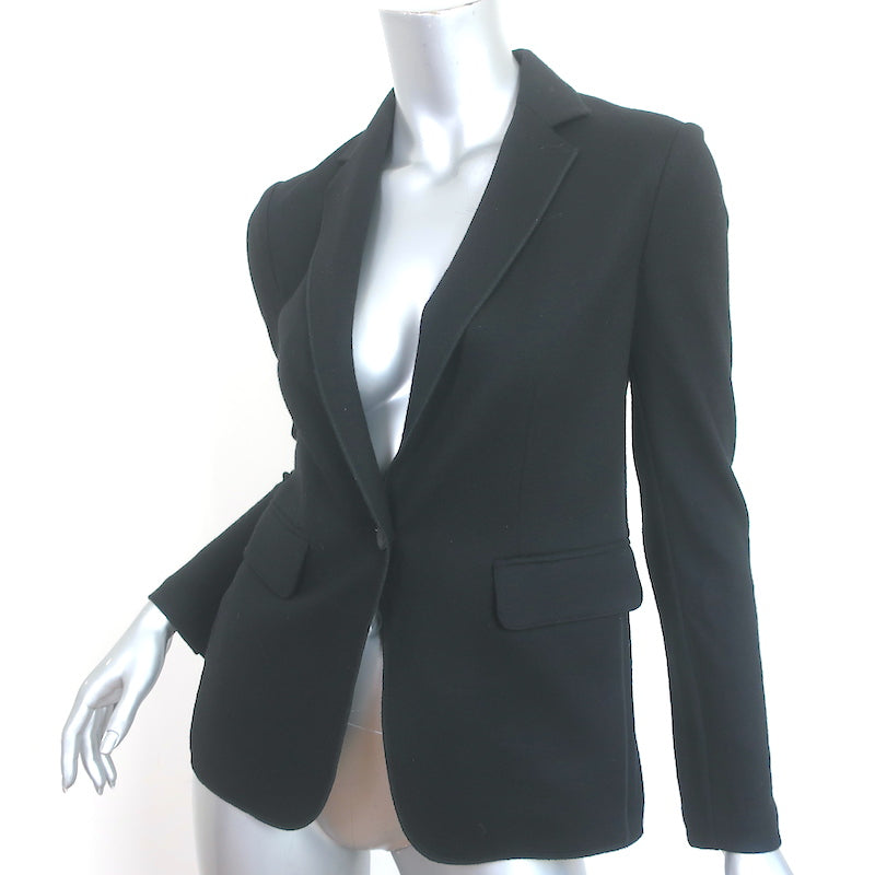 Rag &amp; Bone Blazer Black Soft Wool Knit Size 00 One-Button Jacket