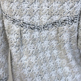 Chanel 2016 Quilted Boucle Tweed Sunburst Pearl-Button Coat White/Taupe Size 36