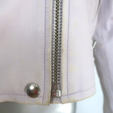 IRO Ashville Leather Moto Jacket Lavender Size 36